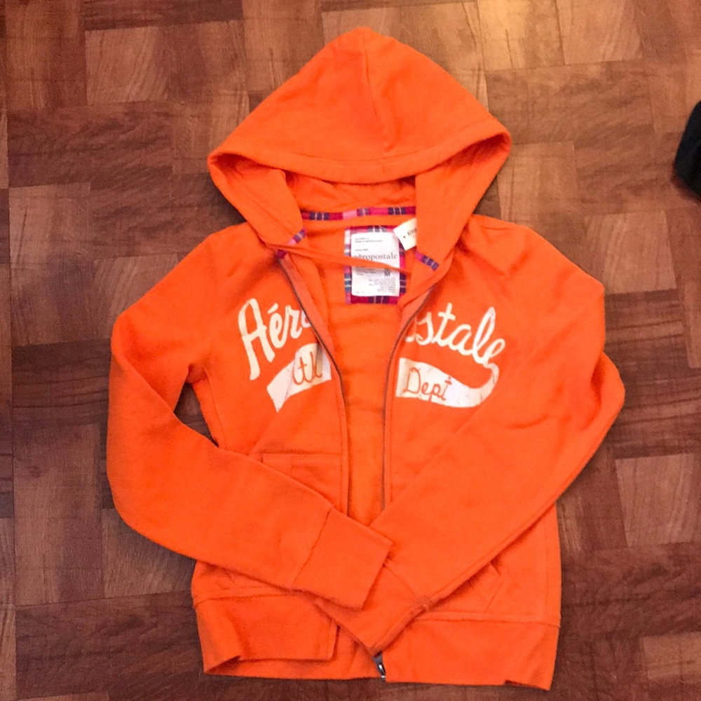 Women’s Orange Aero Zip-up jacket sz M